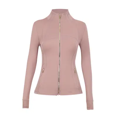 lulu Define Dik Yaka Kadın Yoga Üstü, Hızlı Kuruyan Slim Fit Ceket, Güneş Korumalı - 12