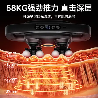 LCD-Massagepistole mit 16 Köpfen und 20 Aufsätzen - 3