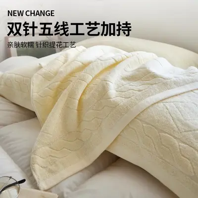 新款纯棉纱布枕巾一对装防头油全棉枕头巾吸汗透气防滑不脱落