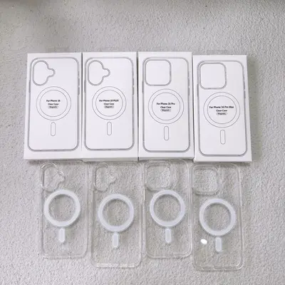 MagSafe Magnet-Handyhülle aus transparentem Acryl für iPhone 15 und 13 Pro, stoßfest