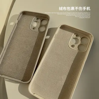 iPhone 16 Liquid Silicone Phone Case, Pure Colour, Compatible with 14 Plus