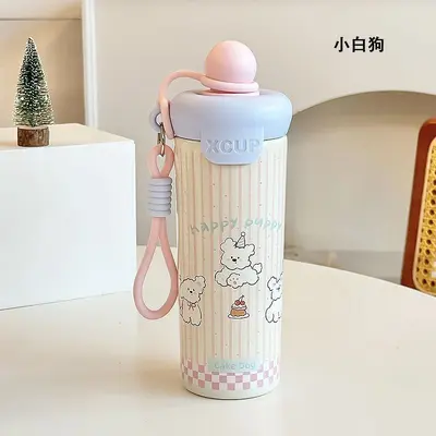 Karikatür Yüzen Top 316 Paslanmaz Çelik Termos Bardak 500 ml Taşınabilir