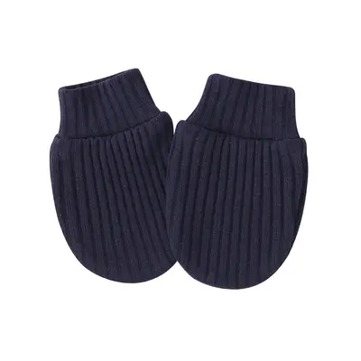 Newborn Anti-Scratch Face Gloves with Ribbed Edge and Foot Covers - 9