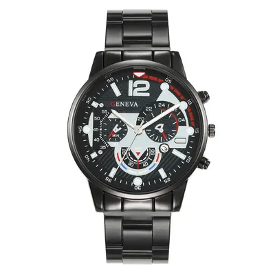 Cross-border popular men's quartz watch calendar steel band watch men's fashion sports luminous pointer watch - 10
