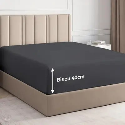 Solid Color Four-Piece Bed Skirt Set with Pillowcase and Mattress Cover