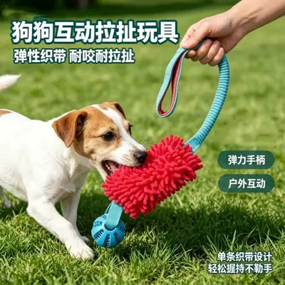 Peluş köpek çiğneme oyuncağı, dayanıklı ve sesli - 2