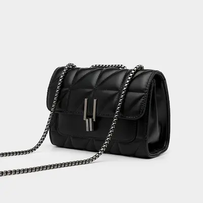 2025 Women's Small Square Chain Bag with Diamond Quilting - 3
