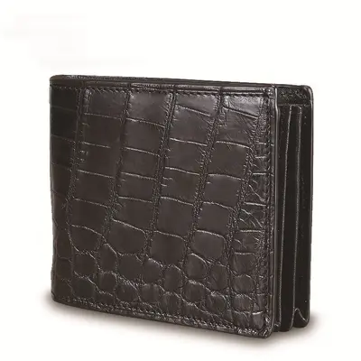 Genuine Thai Crocodile Leather Men's Wallet, Short, Multi-Card Slots - 7