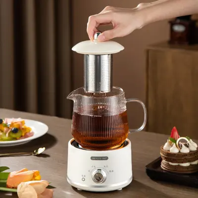 Mini Electric Health Kettle Mug, High Borosilicate Glass, for Office Use