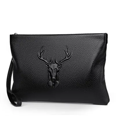 Men's Genuine Leather Clutch, Soft Leather, Large Capacity - 3