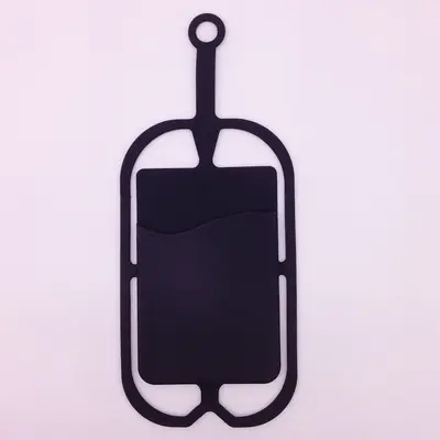 Silikon kordon telefon kılıfı kart tutucu Apple Android - 10
