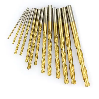 Xinsentuo 13 Piece Titanium Coated Twist Drill Bit Set for Wood and Metal - 8