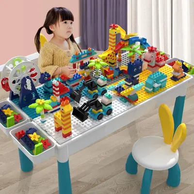 Large Building Block Table for Ages 3-6, Large Particle Compatible - 5