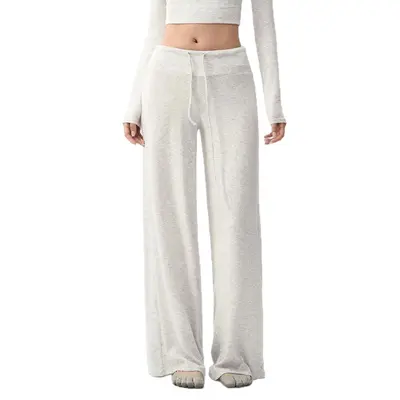 Damen-Yogahose mit weitem Bein und Langarm-Sportset - 6
