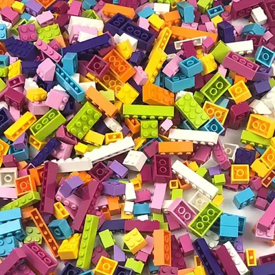 Lego uyumlu çok yönlü yapı blokları, küçük parça, çocuklar için DIY