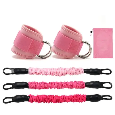 Fitness Ankle Strap Glute Resistance Band for Cable Machine Leg Training - 10