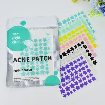 ACNE Цветные патчи от прыщей в форме звезды, гидроколлоидные, совместимые с макияжем, маскирующие пятиконечные патчи от прыщей, впитывающие гной наклейки от акне, хит продаж - 3