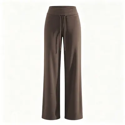 Yoga-Hose mit weitem Bein, hoher Taille, Pilates-Training - 8