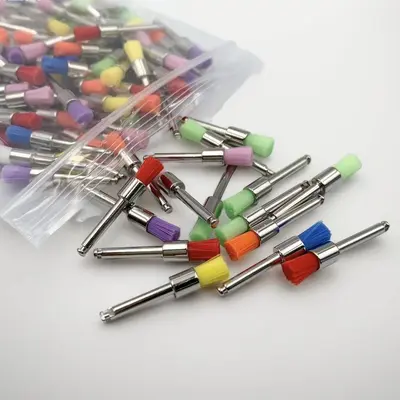 Dental Colorful Polishing Brush Polishing Cup Tooth Polishing Brush Nylon Polishing Brush Flat Head Brush Pointed Head Brush Polishing Tools - 7