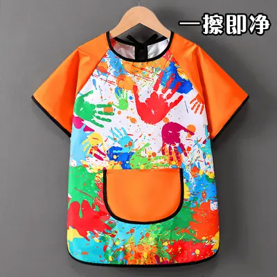 Waterproof Long-Sleeve Children's Painting Smock, Back-Opening - 12