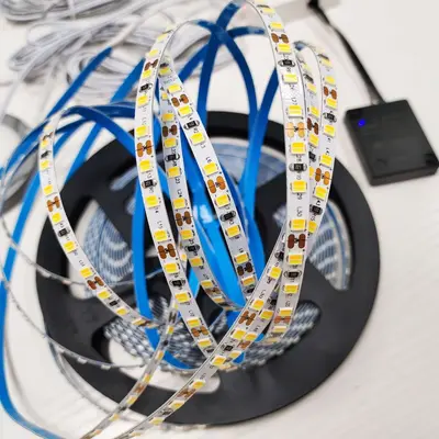 LED ışık şeridi kapalı ev dekorasyon sensörü atmosfer ışığı 2835 alçak gerilim yüksek parlaklık Amazon popüler çift renk sıcaklığı ışık şeridi