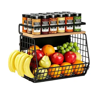 Wandmontiertes stapelbares Küchenregal für Obst