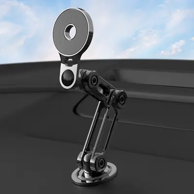 Car Phone Holder, Metal Alloy, Magnetic, Rotating, Foldable - 7