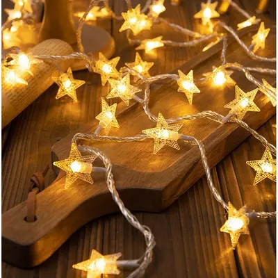 Solar LED String Lights, Star and Crystal Design for Camping Tents and Gardens - 9