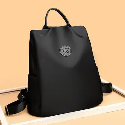 Large-Capacity Nylon Backpack with Laptop Compartment for School and Daily Use - 3