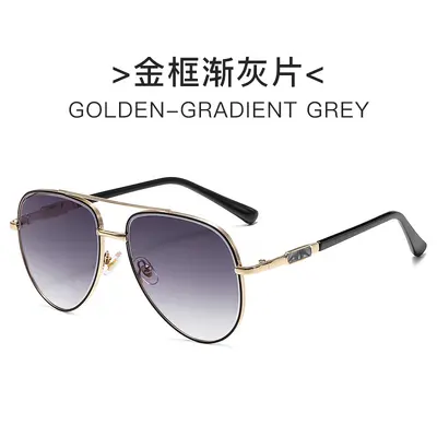 Retro Metal Men's Pilot Sunglasses, Double Bridge - 11