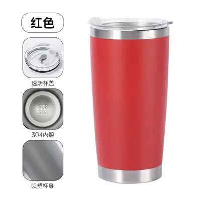 20 oz Çift Katmanlı Vakumlu Araba Bardağı, 304 Paslanmaz Çelik Termos - 13