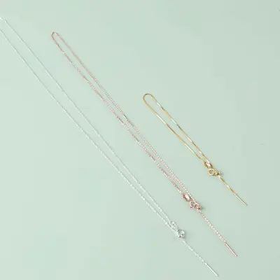 S925 gümüş zincir, DIY bileklik, ayarlanabilir - 4