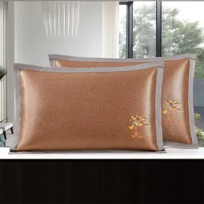 Summer Ice Silk Pillowcase, Cool Bamboo Pillow Cover, 2-Pack - 9