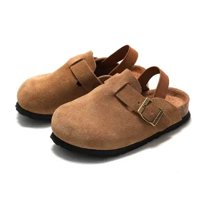 Children's Genuine Leather Cork Sandals, Autumn and Winter, Nubuck