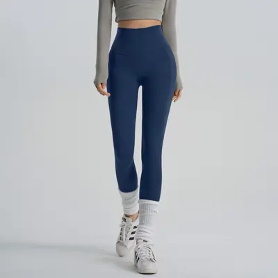 Yoga-Leggings mit Bauchstraffung, schnelltrocknend, nahtlos - 9