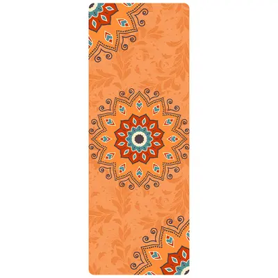 1.5mm yoga matı ultra ince, baskılı, süet kadife, kaymaz - 8