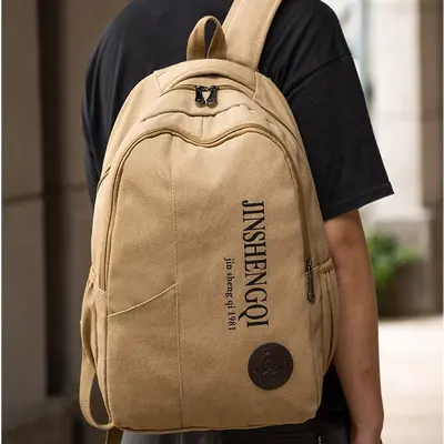 Retro Canvas Men's Backpack, Large Capacity School Bag - 4