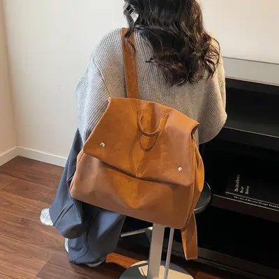 Retro Matte Women's Backpack, Large Capacity Academia Style Schoolbag - 8