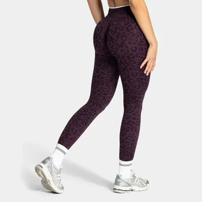 Hip-Lifting Yoga Pants with Tummy Control and Leopard Print Fitness Leggings - 13