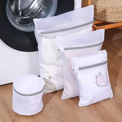 Thick Fine Mesh Laundry Bag, Protective Wash Bag for Washing Machines