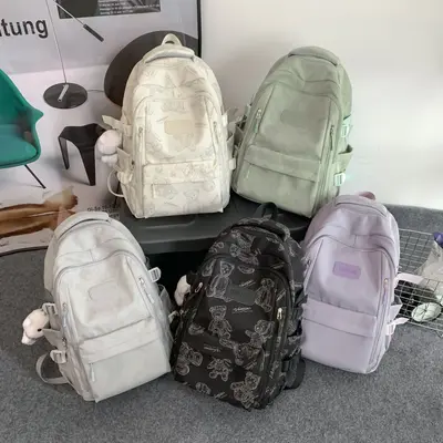 Girls' school backpack, lightweight, large capacity - 5