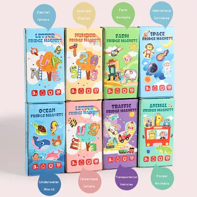 Cartoon magnetic refrigerator stickers, 8 designs
