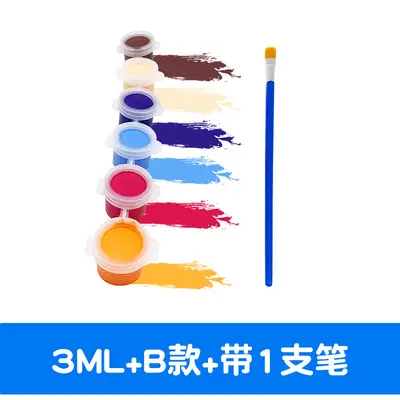 Nezha hochglänzendes Pigment 12-farbiger Emaille-Gips Baby-Malset Kinder DIY-Malerei Graffiti Acrylfarben-Set - 10