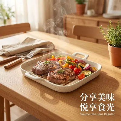 Glazed Ceramic Microwave and Oven Baking Dish, Western-Style Plate