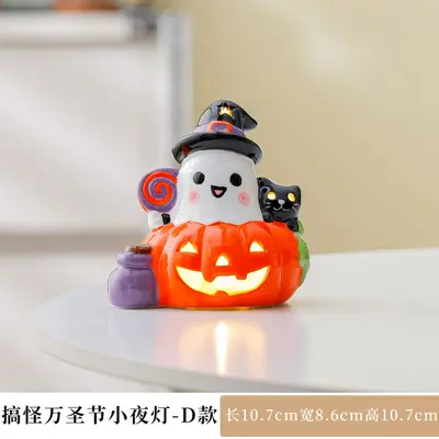 Halloween Pumpkin Glowing Ghost Night Light, Desktop Decoration - 7