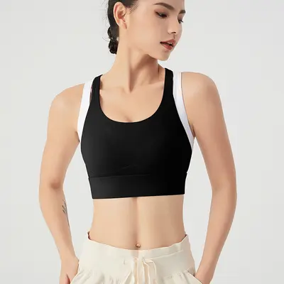 Women's Running Sports Bra, Shockproof, One-Piece, Plus Size - 7