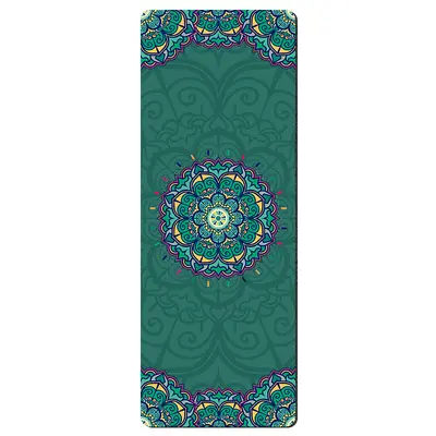 Kalın 5 mm süet görünümlü kauçuk yoga matı, kokusuz, kaymaz - 9