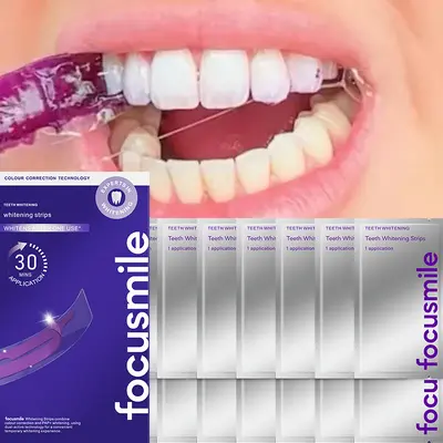 V34 mor diş beyazlatma bandı, focusmile, TK renk düzeltici - 9