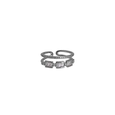 Mikro-Zirkonia Ring, doppelschichtig verstellbar