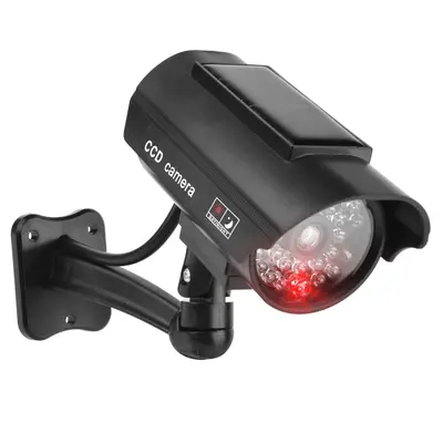 Solar fake security camera with LED light - 5